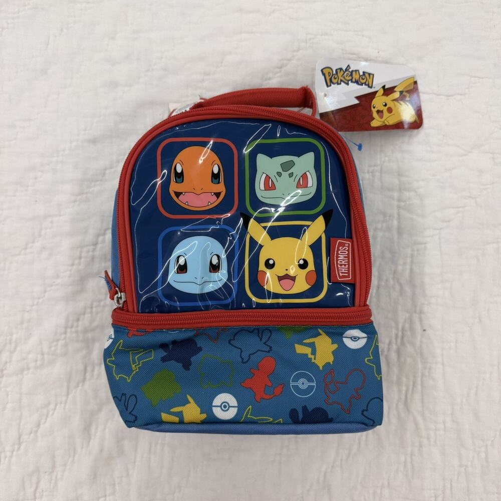 Pokemon Thermos Soft Shell Lunch Box Squirtle Charmandar Pikachu 2022